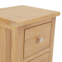 Cheshire Weathered Limed Oak Slim 2 Drawer Bedside Table