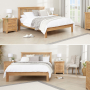 Cheshire Weathered Limed Oak 4ft 6in Low Footboard Double Bed 