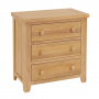 Cheshire Weathered Limed Oak 3 Drawer Compact Chest