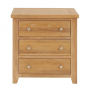 Cheshire Weathered Limed Oak 3 Drawer Compact Chest