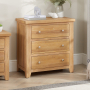 Cheshire Weathered Limed Oak 3 Drawer Compact Chest