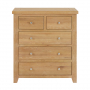 Cheshire Weathered Limed Oak 2 over 3 Drawer Chest