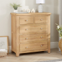 Cheshire Weathered Limed Oak 2 over 3 Drawer Chest