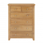 Cheshire Weathered Limed Oak Tall 2 over 4 Drawer Chest