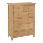 Cheshire Weathered Limed Oak Tall 2 over 4 Drawer Chest