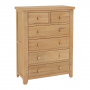 Cheshire Weathered Limed Oak Tall 2 over 4 Drawer Chest