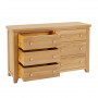 Cheshire Weathered Limed Oak Large Wide 6 Drawer Chest