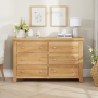 Cheshire Weathered Limed Oak Large Wide 6 Drawer Chest