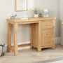 Cheshire Weathered Limed Oak 3 Drawer Pedestal Dressing Table