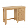 Cheshire Weathered Limed Oak 3 Drawer Pedestal Dressing Table