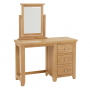 Cheshire Weathered Limed Oak Pedestal Dressing Table Set with Mirror