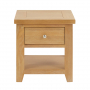 Cheshire Weathered Limed Oak 1 Drawer Lamp Side Table