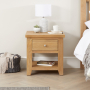 Cheshire Weathered Limed Oak 1 Drawer Lamp Side Table