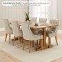 Solid Weathered Limed Oak Refectory Dining Table - 2m Length – Seats 6 to 8