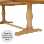 Weathered Limed Oak Refectory 2m Dining Table and 6 Natural Fabric Scoop Chairs