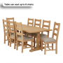 Solid Weathered Limed Oak Refectory Dining Table - 2m Length – Seats 6 to 8