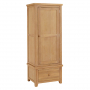 Cheshire Weathered Limed Oak Single 1 Door Wardrobe with Drawer