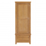 Cheshire Weathered Limed Oak Single 1 Door Wardrobe with Drawer