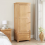 Cheshire Weathered Limed Oak Single 1 Door Wardrobe with Drawer