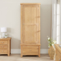 Cheshire Weathered Limed Oak Single 1 Door Wardrobe with Drawer