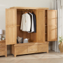 Cheshire Weathered Limed Oak Triple 3 Door Mirrored Wardrobe with 3 Drawers