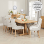 Weathered Limed Oak Refectory 2.4m Dining Table and 10 Natural Scoop Chairs