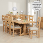 Cheshire Weathered  Limed Oak 2.4m Refectory Dining Table + 10 Ladder Back Dining Chairs