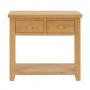 Cheshire Weathered Limed Oak 2 Drawer Hall Console Table