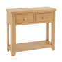 Cheshire Weathered Limed Oak 2 Drawer Hall Console Table