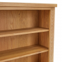 Cheshire Weathered Limed Oak Wide Low Bookcase with 2 Adjustable Shelves