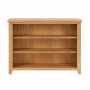 Cheshire Weathered Limed Oak Wide Low Bookcase with 2 Adjustable Shelves