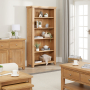 Cheshire Weathered Limed Oak Large Tall Bookcase with 4 Adjustable Shelves