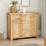 Cheshire Weathered Limed Oak Medium 2 Drawer 2 Door Sideboard