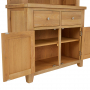 Cheshire Weathered Limed Oak 2 Door Glazed Dresser Sideboard