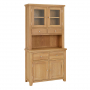 Cheshire Weathered Limed Oak 2 Door Glazed Dresser Sideboard