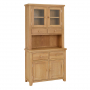 Cheshire Weathered Limed Oak 2 Door Glazed Dresser Sideboard