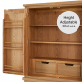 Cheshire Weathered Limed Oak Double Kitchen Larder Pantry Cupboard