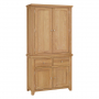 Cheshire Weathered Limed Oak Double Kitchen Larder Pantry Cupboard