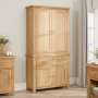 Cheshire Weathered Limed Oak Double Kitchen Larder Pantry Cupboard