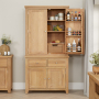 Cheshire Weathered Limed Oak Double Kitchen Larder Pantry Cupboard