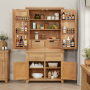 Cheshire Weathered Limed Oak Double Kitchen Larder Pantry Cupboard