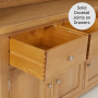 Cheshire Weathered Limed Oak Large Glazed Dresser Sideboard