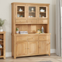 Cheshire Weathered Limed Oak Large Glazed Dresser Sideboard