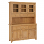 Cheshire Weathered Limed Oak Large Glazed Dresser Sideboard