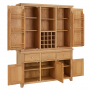 Cheshire Weathered Limed Oak Triple Kitchen Larder Pantry Cupboard