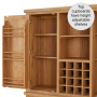 Cheshire Weathered Limed Oak Triple Kitchen Larder Pantry Cupboard