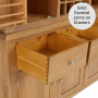 Cheshire Weathered Limed Oak Triple Kitchen Larder Pantry Cupboard