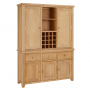 Cheshire Weathered Limed Oak Triple Kitchen Larder Pantry Cupboard