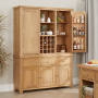 Cheshire Weathered Limed Oak Triple Kitchen Larder Pantry Cupboard