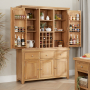 Cheshire Weathered Limed Oak Triple Kitchen Larder Pantry Cupboard